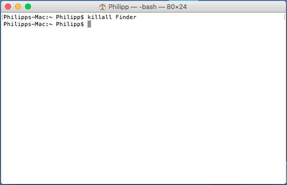 killall Finder