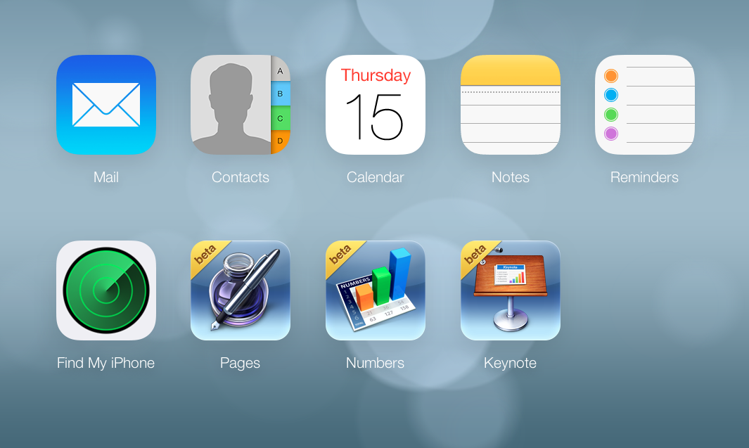 iCloud Beta Design