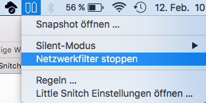Little Snitch Menüleiste