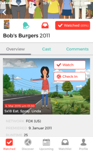 SeenIt App Serie: Bobs Burgers